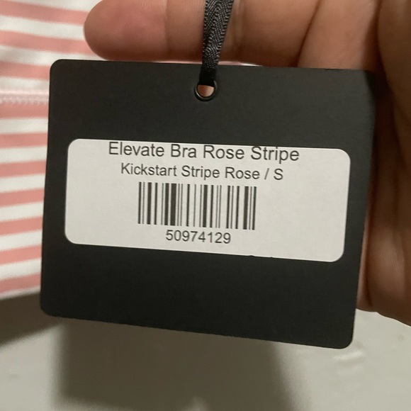 DYI dusty pink white stripes size S Kickstart stripe rose half moon cutout back - Picture 3 of 5